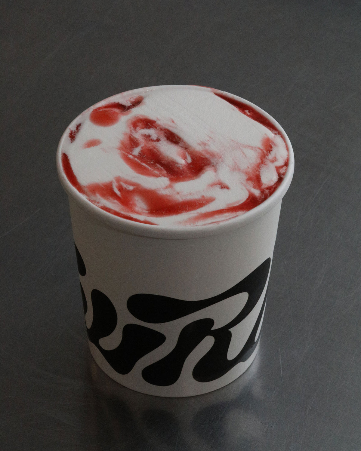 glace vanille et coulis fraises du QC (500 ml)