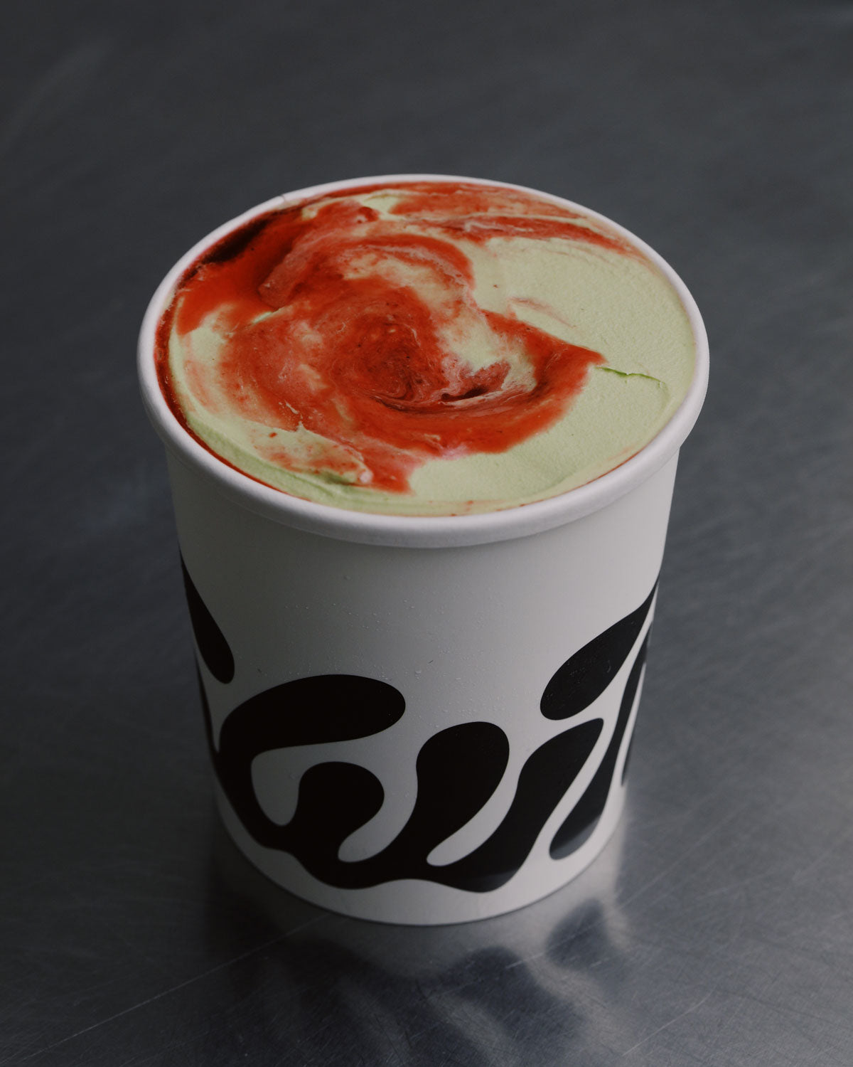Glace Matcha et Coulis de Framboises (500 ml)